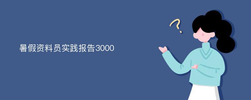 暑假资料员实践报告3000