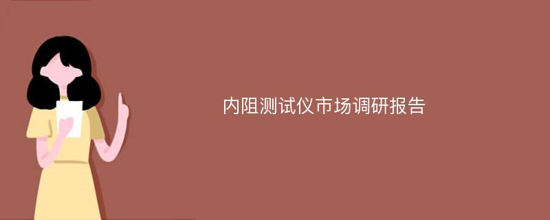 内阻测试仪市场调研报告