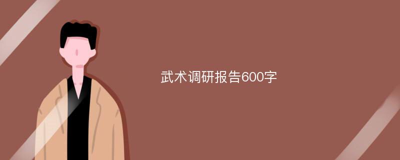 武术调研报告600字